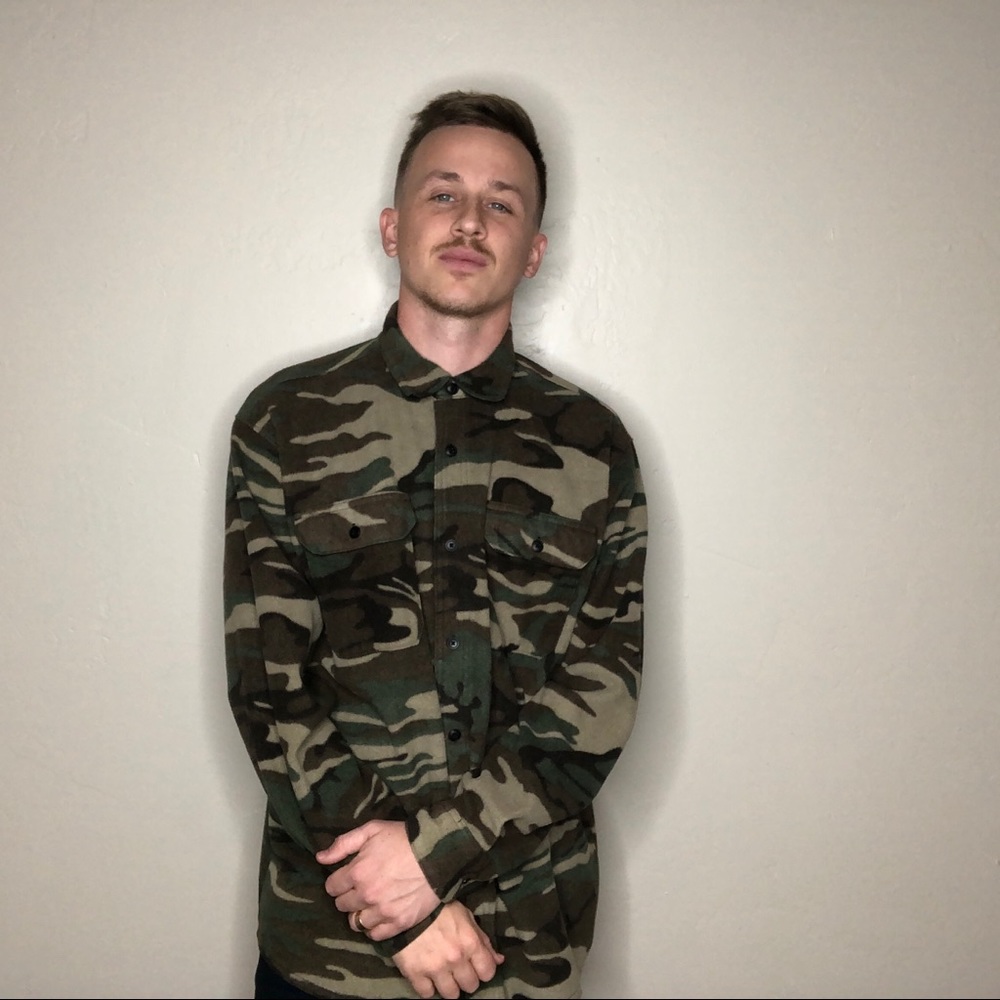 Camo Fleece Wrangler Button Down Shirt